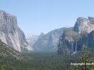 The Yosemite valley seen from Tunnel View