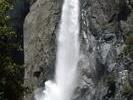 Yosemite lower falls from the bridge over the creek